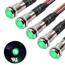 Luz indicadora FILN 8mm 110V 220V Lâmpada piloto de metal vermelha 5 unidades Luz indicadora FILN 8mm 110V 220V Lâmpada piloto de metal vermelha 5 unidades