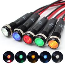 Luz indicadora FILN 8mm 110V Lâmpada piloto de metal vermelha 5 unidades Luz indicadora FILN 8mm 110V Lâmpada piloto de metal vermelha 5 unidades