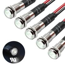 Luz indicadora FILN 8mm 12V-24V vermelha impermeável IP67 Luz indicadora FILN 8mm 12V-24V vermelha impermeável IP67
