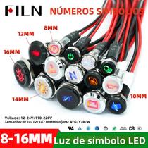 Luz Indicadora LED De Metal Preto 12V 24V 8-16mm Luz Piloto Para Painel De Carro E Máquinas Luz Indicadora LED De Metal Preto 12V 24V 8-16mm Luz Piloto Para Painel De Carro E Máquinas