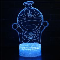 Luz LED 3D Doraemon, Dia dos Namorados, Ilusão Visual Criativa Luz LED 3D Doraemon, Dia dos Namorados, Ilusão Visual Criativa