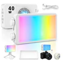 Luz LED 40W RGB Portátil Tudoprafoto com Power Bank Mini Tripé e Capa difusora Luz LED 40W RGB Portátil Tudoprafoto com Power Bank Mini Tripé e Capa difusora