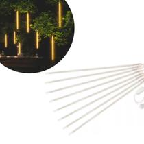 Luz Led Cascata Gelo Natal 8 Tubos 75cm - Branco Luz Led Cascata Gelo Natal 8 Tubos 75cm - Branco