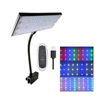 Luz LED De Espectro Completo Para Aquário Com Ajuste De 3 Cores E Controle De Brilho Para