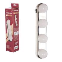 Luz Led de Espelho Sem Fio Com Ventosa Camarim Maquiagem Lâmpada Iluminação