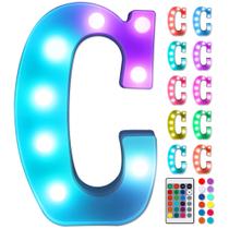 Luz LED de Letras Foaky Multicolor con Señal de Marquee para Decoración