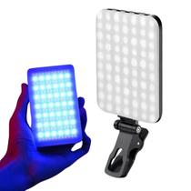 Luz LED de Preenchimento RGB Para Câmera Celular Tablet
