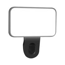 Luz LED De Selfie Com Brilho Ajustável, Clip-On, Recarregável, Luz De Preenchimento Para Celulares E