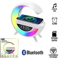 Luz LED Decorativa Smart - Caixa de Som Bluetooth com Carregador Wireless