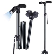 Luz LED dobrável Walking Cane Ohuhu ajustável 103 kg Luz LED dobrável Walking Cane Ohuhu ajustável 103 kg