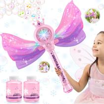 Luz LED e música Bubble Wands Britik com 2 soluções Bubble