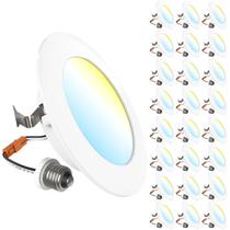 Luz LED embutida plana Sunco Lighting 4" regulável 10W 800LM Luz LED embutida plana Sunco Lighting 4" regulável 10W 800LM
