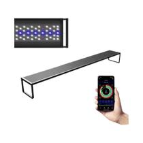 Luz LED Inteligente Para Aquário Com Controle Por Aplicativo Para Tanques De Peixes De Água Doce E
