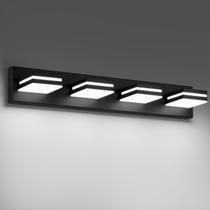 Luz LED para banheiro JZEKVN 4-Light 68cm 6000K Metal Black