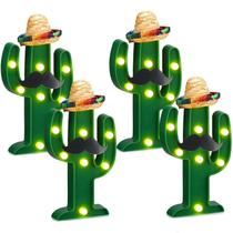 Luz LED para cactos Kittmip Cinco de Mayo com mini sombrero Luz LED para cactos Kittmip Cinco de Mayo com mini sombrero