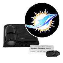 Luz LED para porta de carro com logotipo da Sporticulture NFL Miami Dolphins