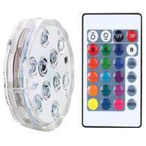 Luz Led Piscina Decorativa Colorido RGB Com Controle Remoto - Utimix