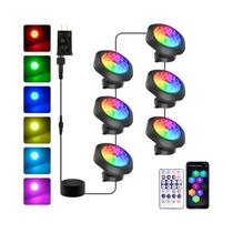 Luz LED RGB À Prova d'Água Para Piscina Com 3, 4, 5, 6 Ou 10 Luzes, Lâmpada Subaquática IP68,