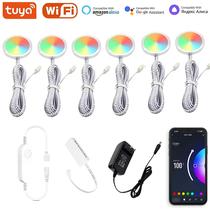 Luz LED RGB Para Abaixo Do Armário, Regulável, Compatível Com Tuya WIFI Para Decoração De Móveis De