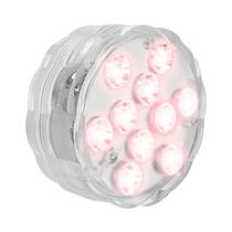 Luz LED RGB Para Piscina Com Controle Remoto, 10 LEDs, Lâmpada Subaquática Portátil a Bateria Para