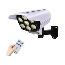 Luz LED Solar À Prova d'Água Para Parede Externa Com Controle Remoto E Câmera Falsa Para Iluminação