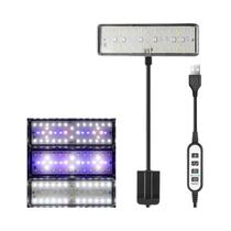Luz LED USB Para Aquário Com Brilho Ajustável, Regulável E Temporizada 360 graus Lâmpada De