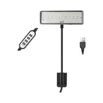 Luz LED USB Para Aquário Com Brilho Ajustável, Regulável E Temporizada 360 graus Lâmpada De