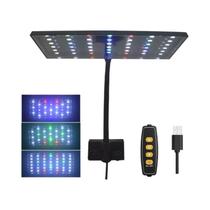 Luz LED USB Regulável Para Aquário Com Espectro Completo E Timer Ajustável 360 graus Suporte Rotativo