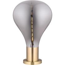Luz Luminária De Mesa 53X40X40Cm Vidro Cinza