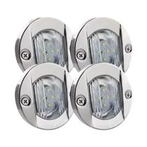 Luz Marinha Redonda De 3 Polegadas Com 6 LEDs, À Prova d'Água, 12V DC, Montagem No Transom, Lâmpada