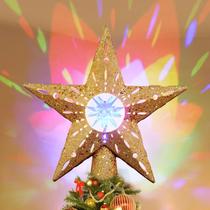 Luz multicolorida rotativa Brightown Topper para árvore de Natal
