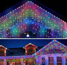 Luz Natal Cascata 300 LED Colorido 6m - Bivolt Luz Natal Cascata 300 LED Colorido 6m - Bivolt