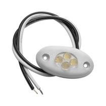 Luz Nautica de Cortesia Branca Com 4 Leds Branco 12v