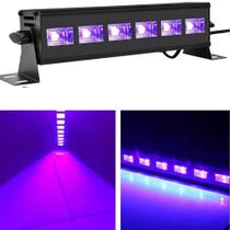 Luz Negra Ultravioleta Neon Barra Com 6 LED Para Festa Balada Iluminação Efeitos Especial LKUV6 - Luatek