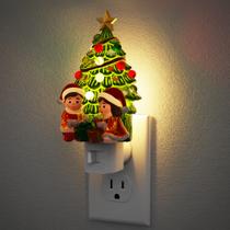 Luz Nocturna JandCase Árbol de Navidad y Papá Noel 3000K