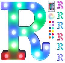 Luz Nocturna LED de Letras Marquee Coloridas Foaky R