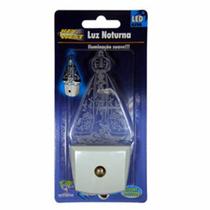 Luz noturna 110v 220v led azul nossa senhora aparecida de alto brilho