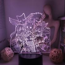 Luz noturna 3D Fairy Tail Creative Colorful com controle remoto Luz noturna 3D Fairy Tail Creative Colorful com controle remoto