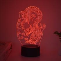 Luz noturna 3D LED Dragons que muda de cor para crianças com base Luz noturna 3D LED Dragons que muda de cor para crianças com base