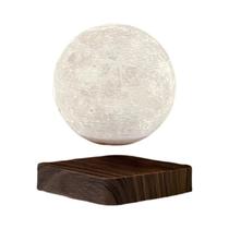 Luz Noturna 3D LED Flutuante Em Forma De Lua Com 3 Cores, Luminária Magnética Flutuante Com Base De