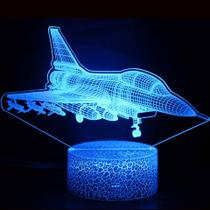 Luz noturna 3D LED Visual Illusion Fighter Jet Airplane Luz noturna 3D LED Visual Illusion Fighter Jet Airplane