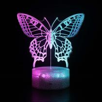 Luz noturna 3D, luz de decoração remota LED para animais de duas cores
