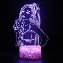 Luz noturna 3D Michael Jackson Rapper Music Star USB 5V