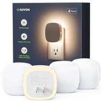 Luz noturna AUVON Plug-in LED retroiluminada com sensor de movimento, pacote com 4 Luz noturna AUVON Plug-in LED retroiluminada com sensor de movimento, pacote com 4