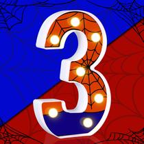 Luz noturna AXBMM 8,5 cm Light up Number 3 Spider Birthday Luz noturna AXBMM 8,5 cm Light up Number 3 Spider Birthday