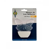 Luz Noturna Brasfort Borboleta Led Rosa 127V. - 8855 Luz Noturna Brasfort Borboleta Led Rosa 127V. - 8855