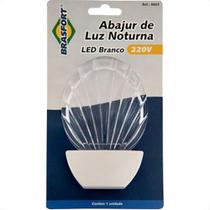 Luz Noturna Brasfort Concha Led Branco 220V. - 8665 Luz Noturna Brasfort Concha Led Branco 220V. - 8665