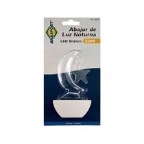 Luz Noturna Brasfort Lua Led Branco 220V. - 8684 Luz Noturna Brasfort Lua Led Branco 220V. - 8684