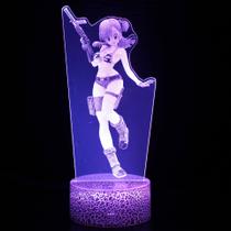 Luz noturna Bulmas LED 3D que muda de cor para crianças com base