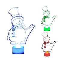 Luz Noturna Colorida De Árvore De Natal Mini Flash Boneco De Neve Papai Noel Luz Joia Decoração De